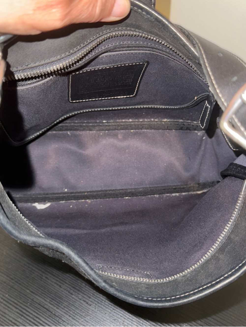 Coach Black Shoulder Bag with Leather Accent - Picture 10 of 13